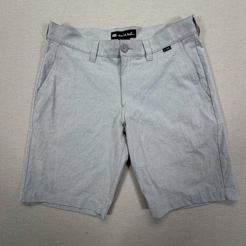 TravisMathew Shorts Mens 30 Excellent Gray Performance Stretch Golf Casual